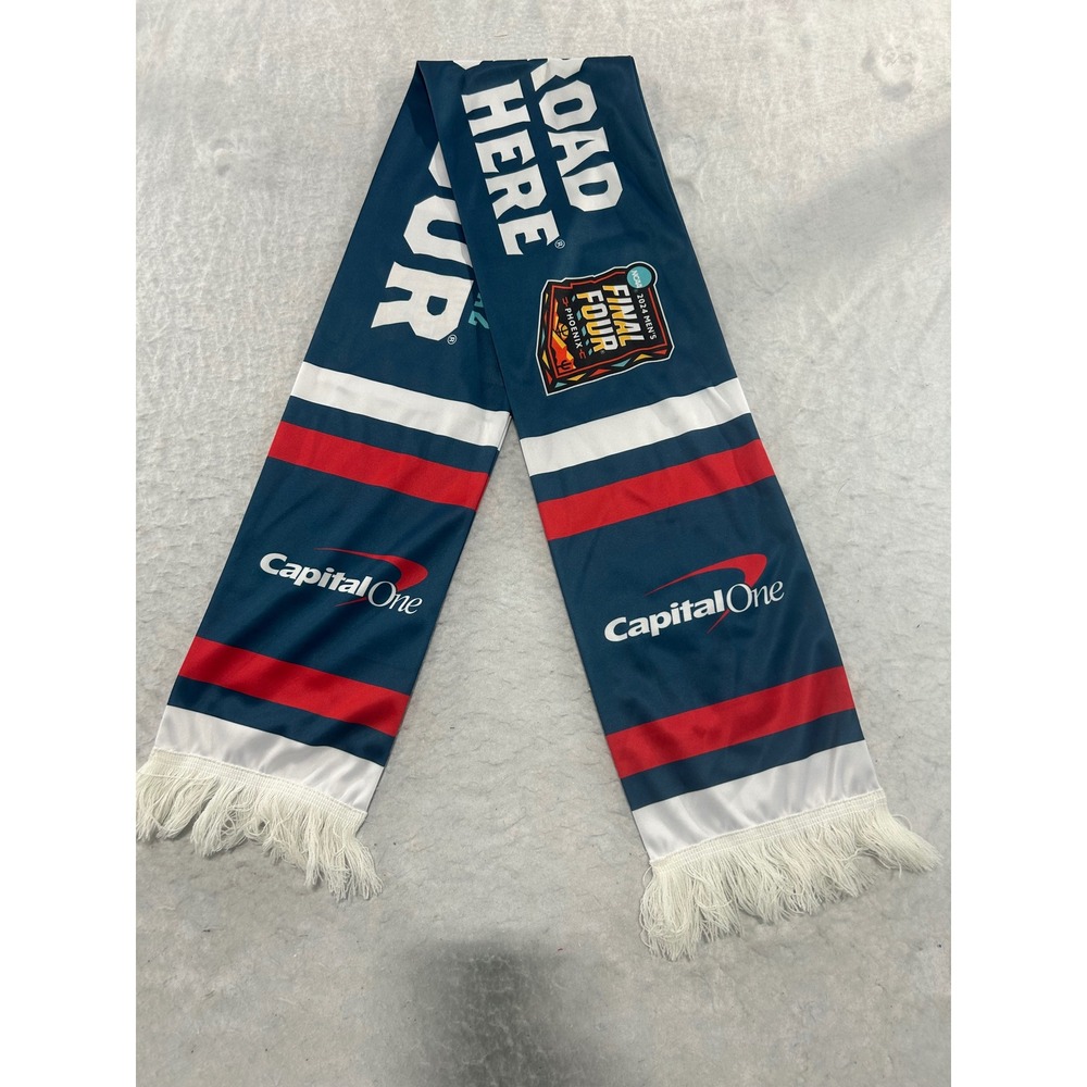 NCAA 2024 Mens Final Four Phoenix Scarf Road Ends Here Capital One Navy Red